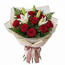 Букет цветов из:  Лилии и Розы в Тахте