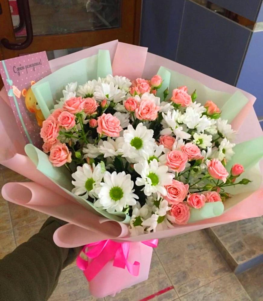 Букет цветов из: Розы и Хризантемы в Тахте