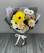 Букет цветов из:  Розы, Герберы и Хризантемы в Тахте