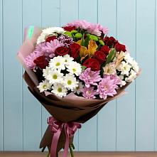 Букет цветов из:  Розы, Хризантемы и Альстромерии в Тахте
